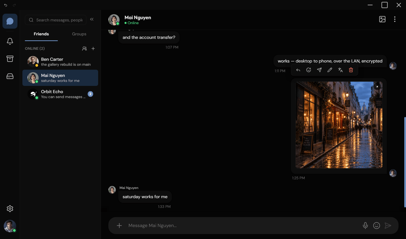 Orbit in midnight theme