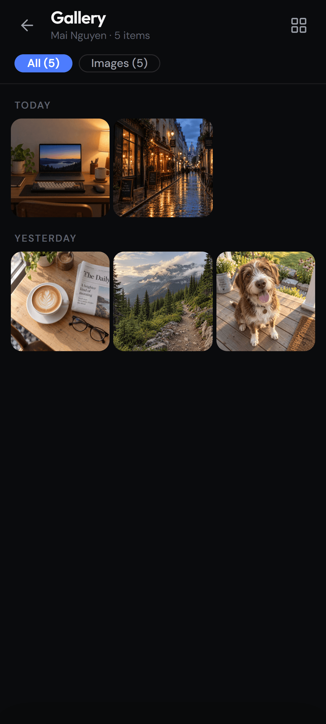 Android — the shared media gallery