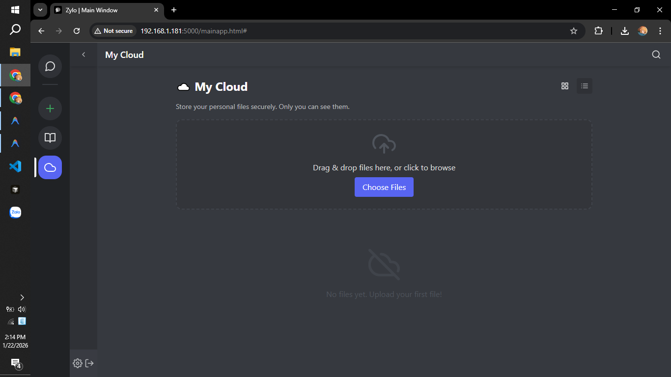 Personal cloud file storage