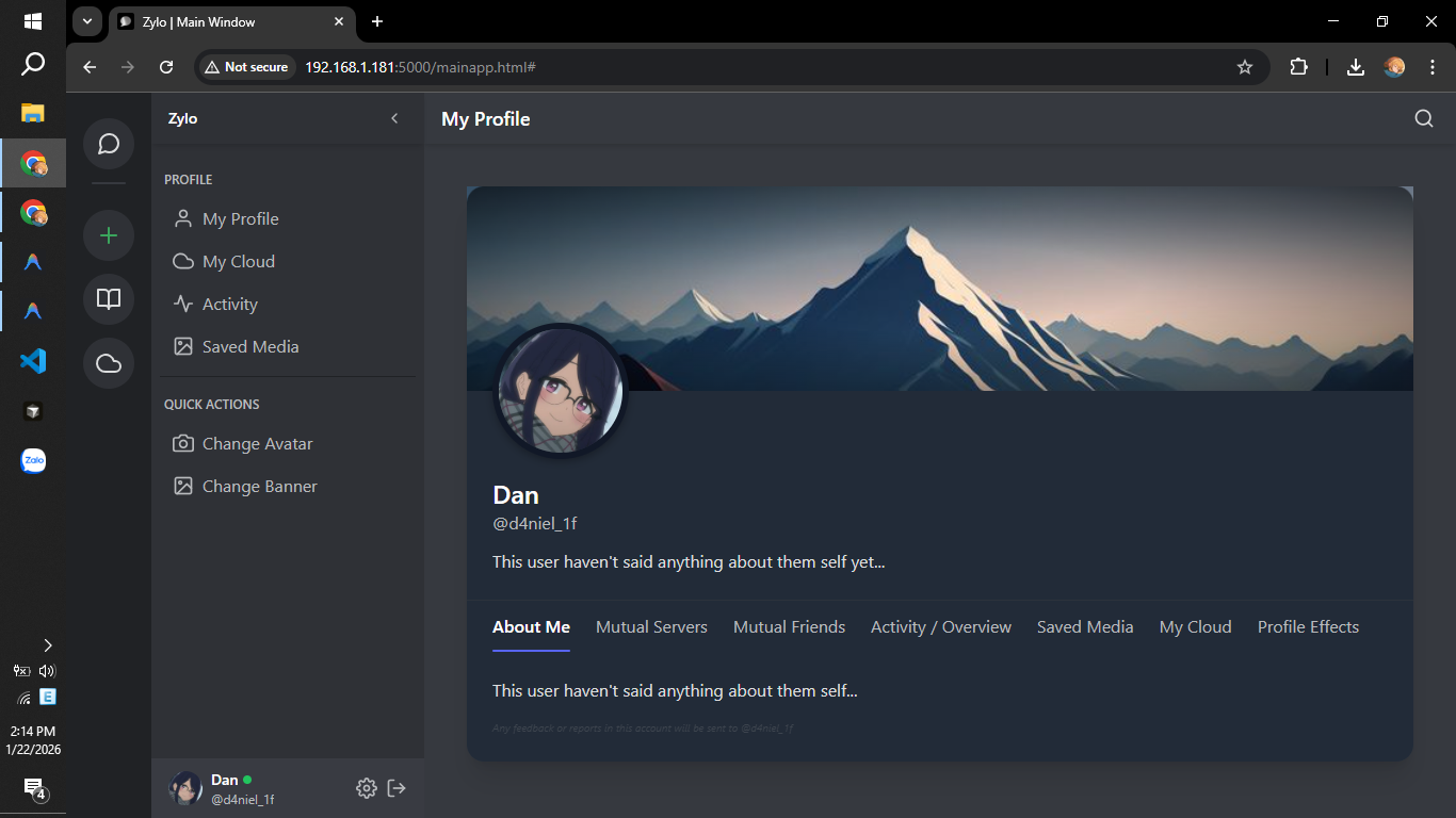 User profile customization