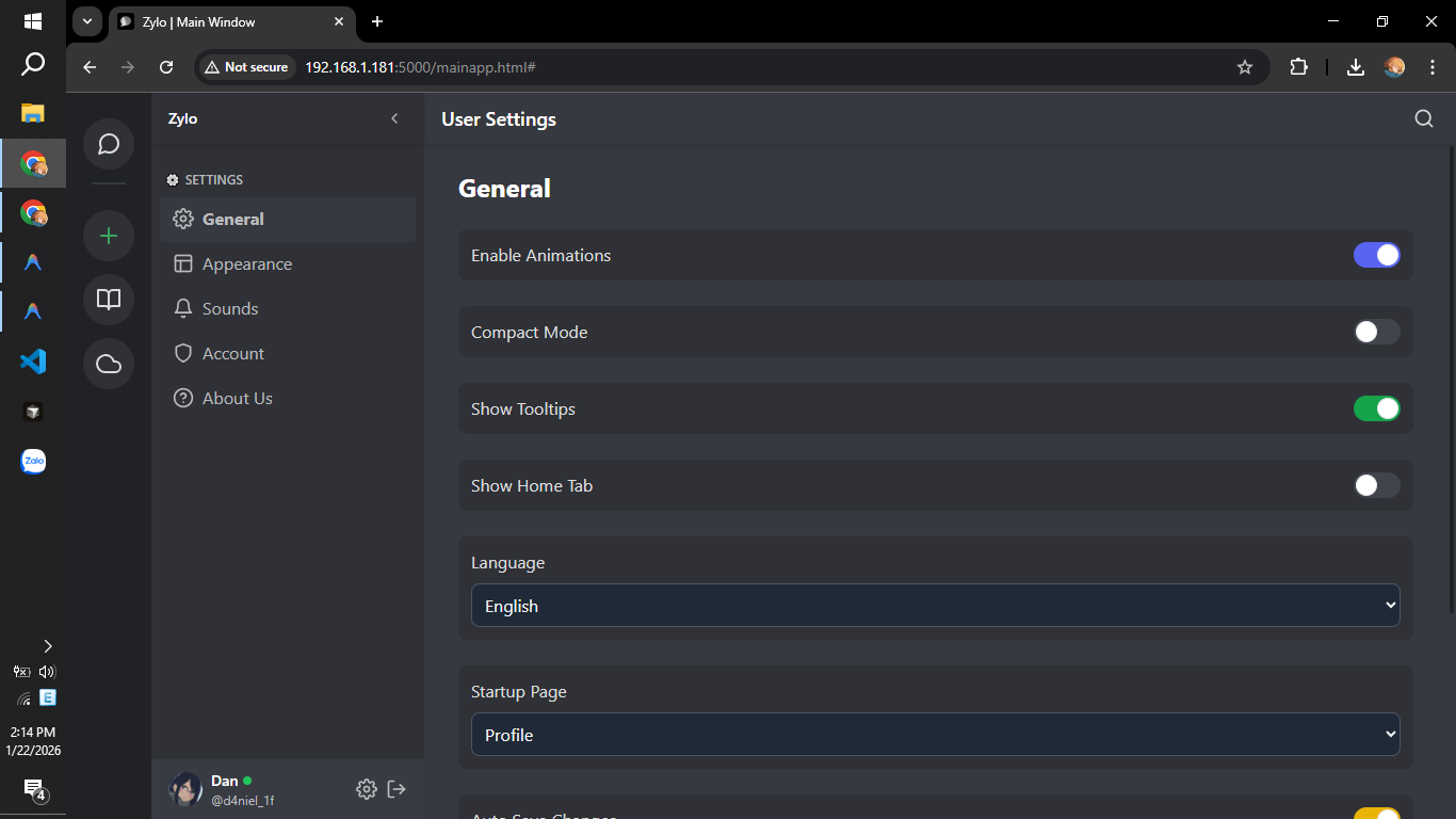 Deep configuration and dark mode settings